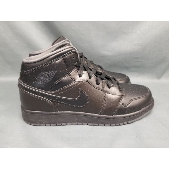 Nike Boys Jordan 1 Retro Mid (GS) 2016 OG Black Grey Size 6.5 DISPLAY MODEL! - Picture 7 of 14